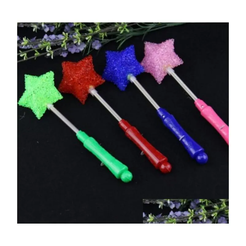 Other Festive & Party Supplies Led Flashing Light Up Sticks Glowing Rose Star Heart Magic Wands Party Night Activities Concert Carniva Dhkw2