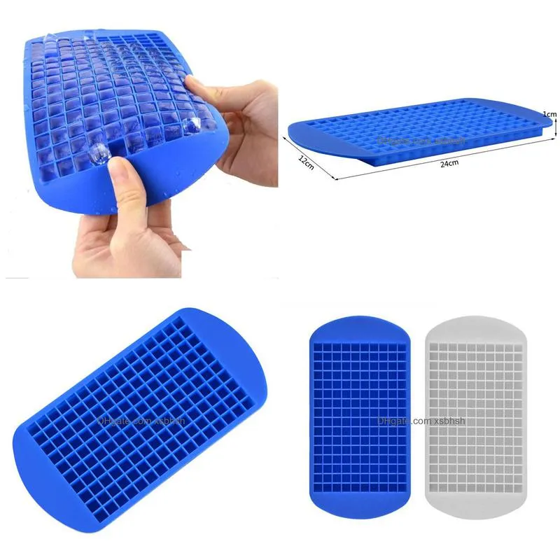 50pcs 160 grid silicone ice lattice diy ice mold square fruit ice cubes bar kitchen accessories 50pcs/lot