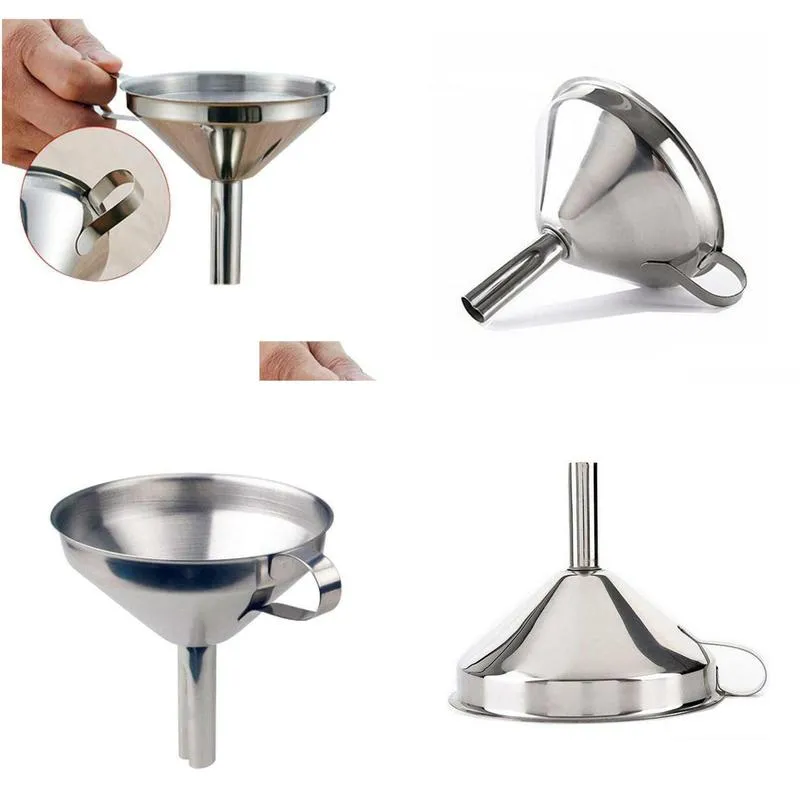 Other Kitchen Tools Functional Stainless Steel Kitchen Tools Oil Honey Funnel With Detachable Strainer Filter For Liquid Water Tool Dr Dhhya