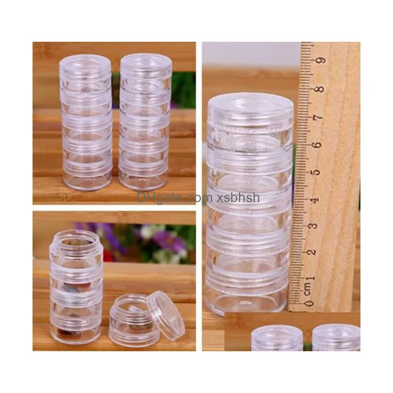 5g cream jars screw caps clear plastic makeup sub-bottling empty cosmetic container small sample mask canister fd-106