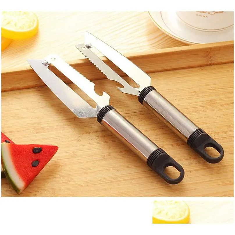 stainless cutting tool fruits and vegetables paring knife for kichen fishes scale cutter multifunction fish