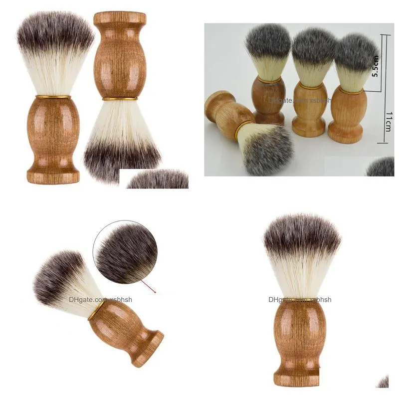 500pcs vintage pure badger hair removal beard shaving brush for mens shave tools cosmetic sn2193