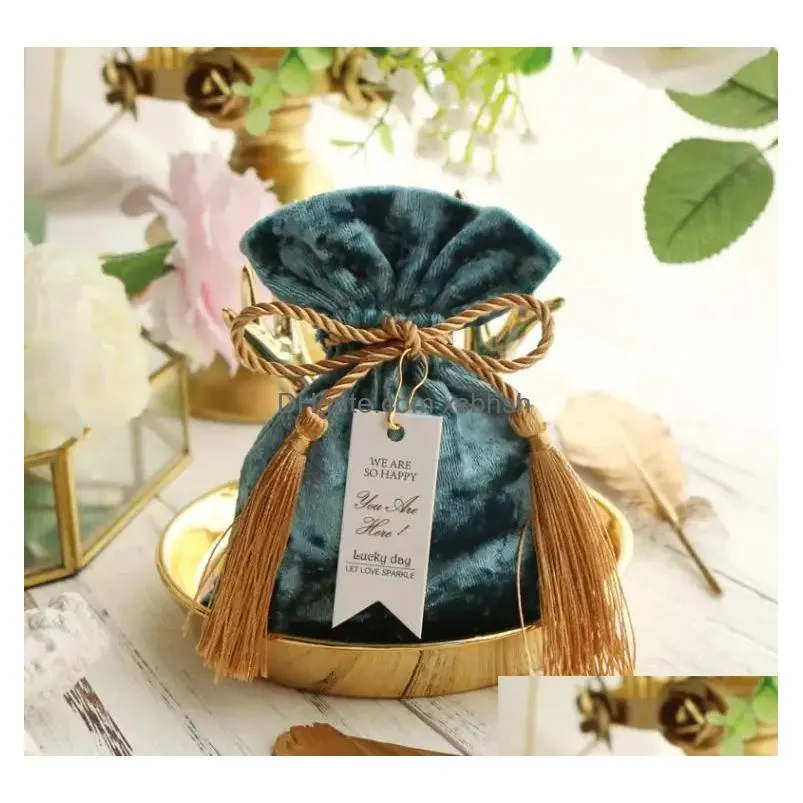 velvet candy bag european candy box velvet bag wedding candy gift box wedding souvenirs sn4538