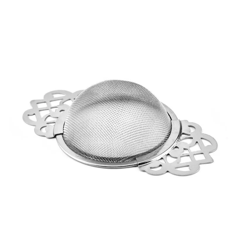 empress tea strainers with drip bowls mesh tea infuser stainless steel loose leaf tea filter with double winged handles sn4412