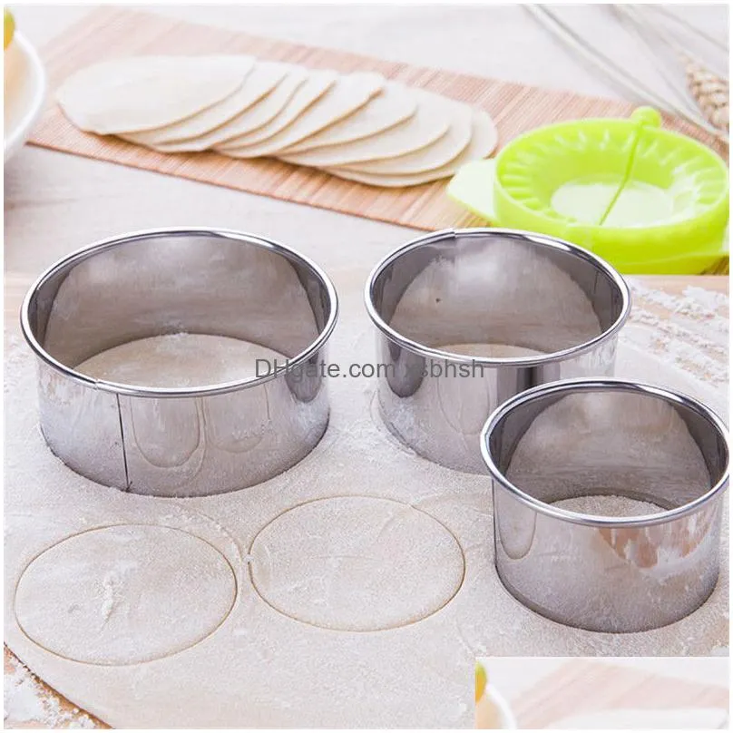 3pcs/set high quality stainless steel cutter dumplings leather mold kitchen tools accessories factory wholesale 50set/lot