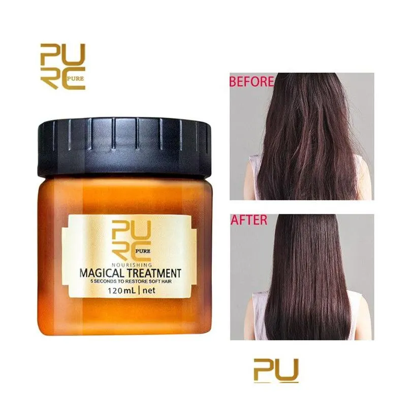 PURC Magical Treatment Hair Mask 120ml 5 Second Repairs Damage Restore Soft Hair  for All Hairs Types Keratin Scalp