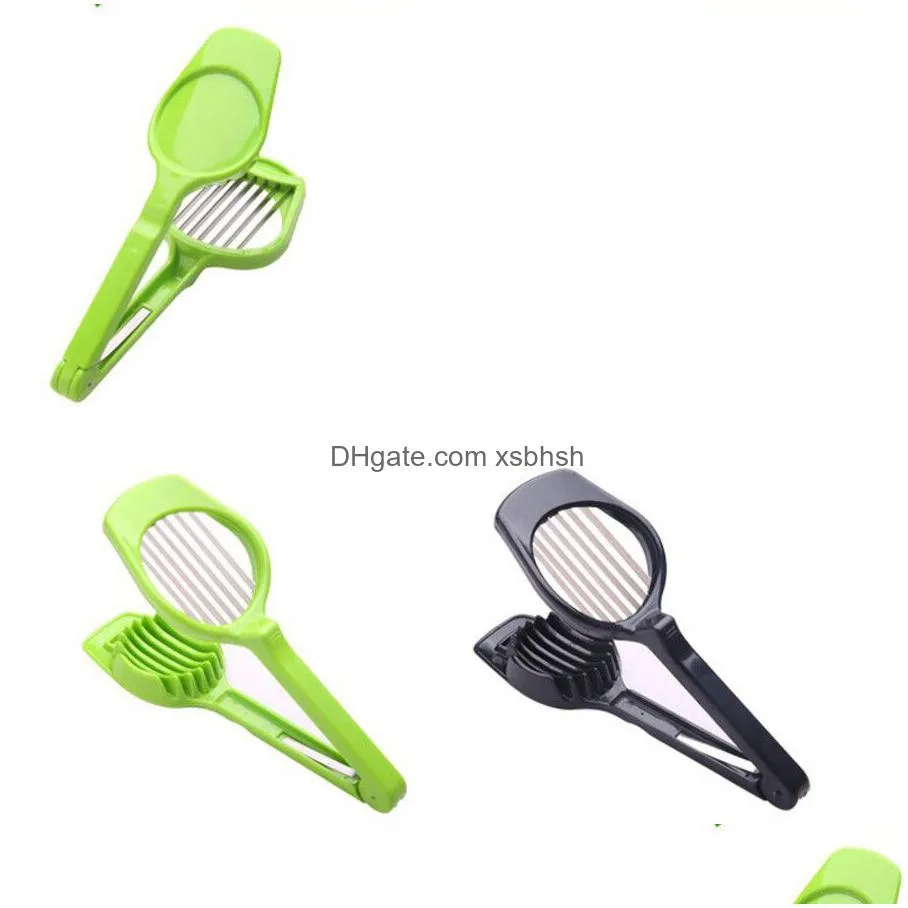 150pcs/lot stainless steel egg slicer handheld mushroom kiwi divider tomato cutter device multifunction slicing mould