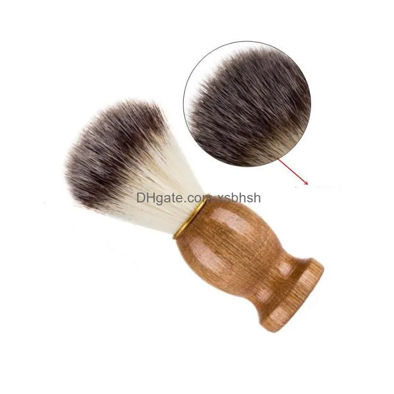 500pcs vintage pure badger hair removal beard shaving brush for mens shave tools cosmetic sn2193