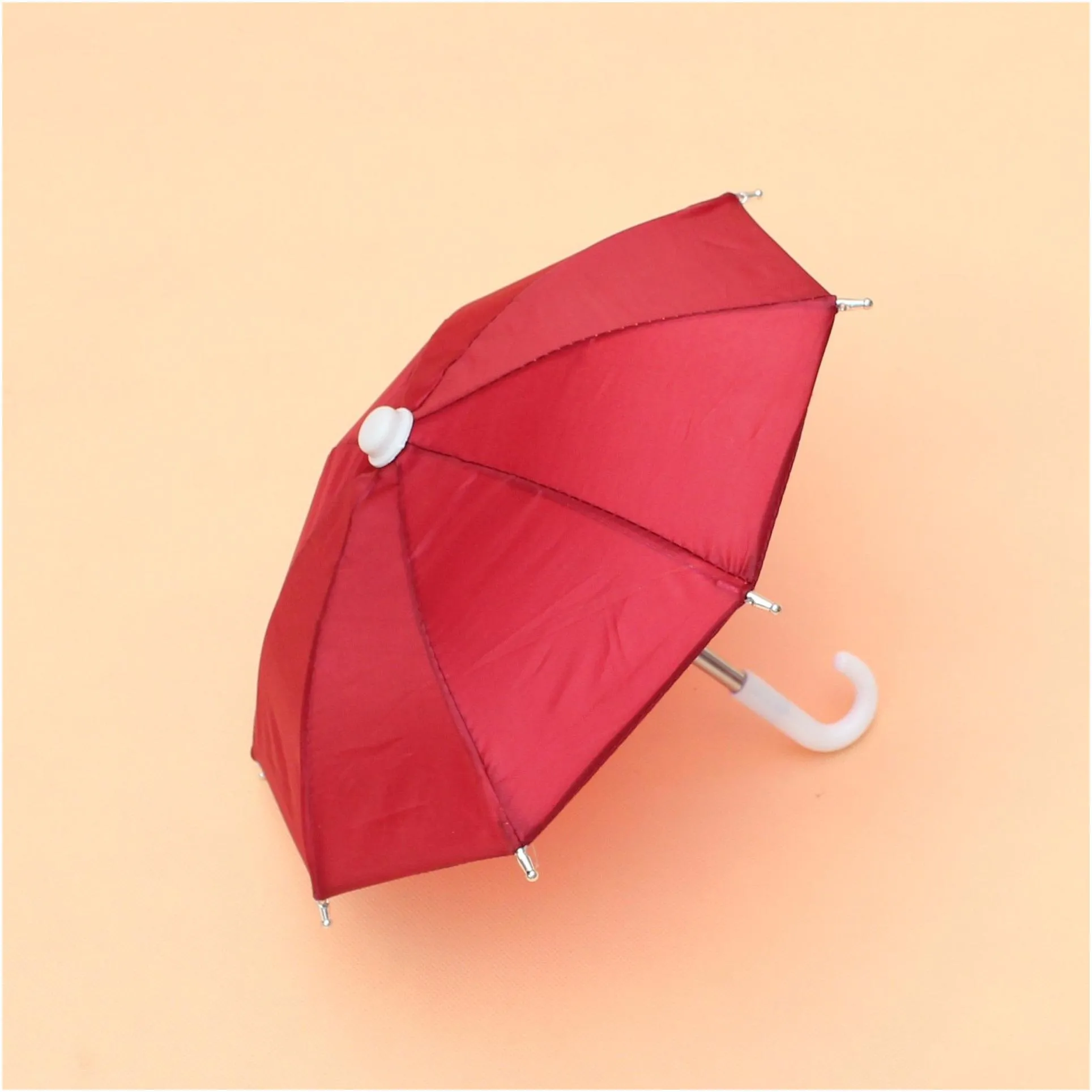 Umbrellas 100Pcs Solid Color Mini Children Umbrella Party Gift Toy Prop Decorative Umbrellas Straight Shank Bending Handle Drop Delive Dhs4R