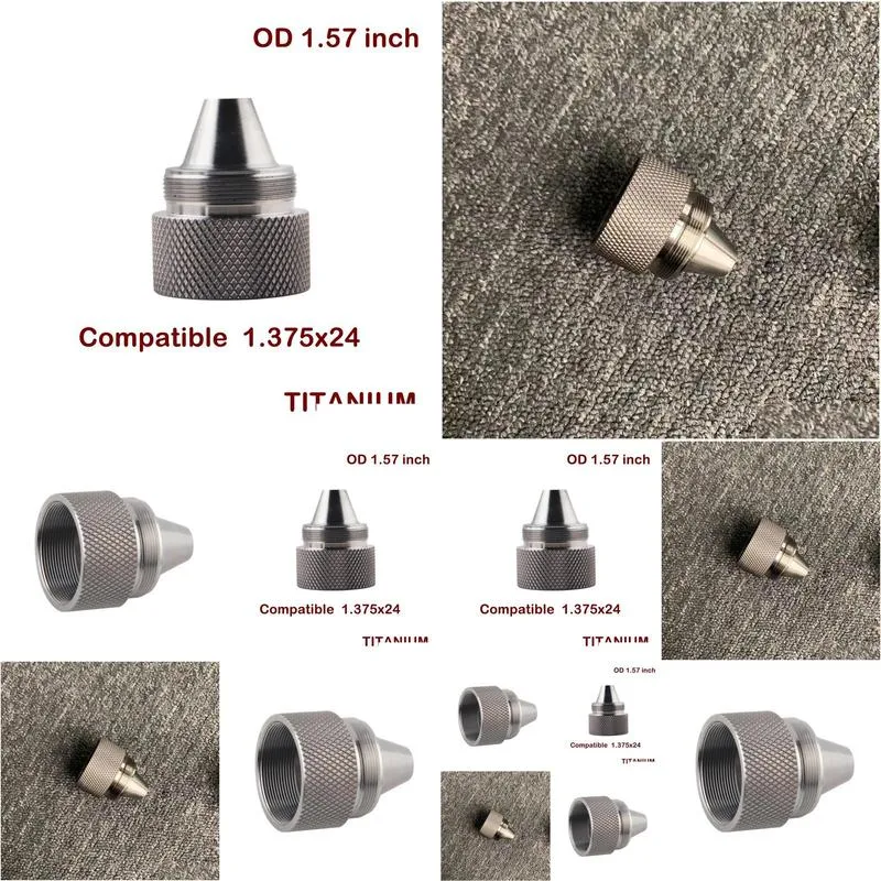 Titanium screw cups Thread Adapter 1.375x24 Fitting adpater 1/2x28 5/8x24