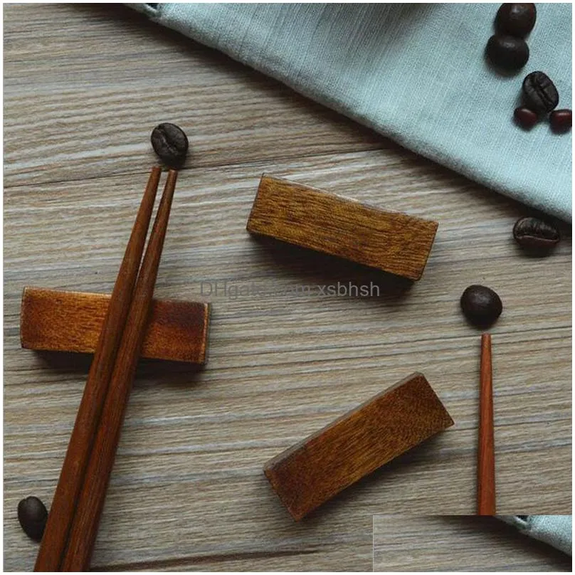 100 pieces japanese wood wooden chopsticks rest spoon chopsticks tableware holder rack stand pillow types handcraft za5036