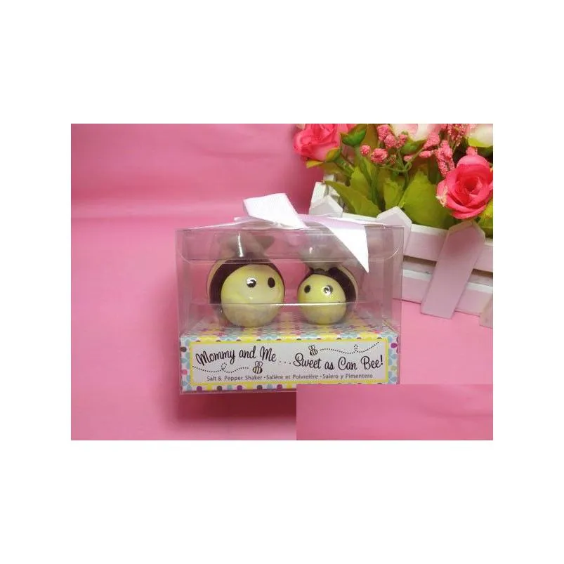  addmommy and me sweet as can bee ceramic honeybee salt pepper shakers baby shower favors and gifts 200pcsis100set/lot