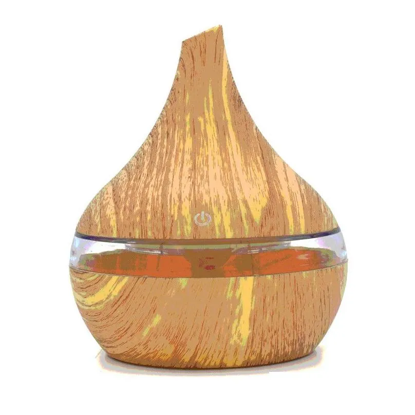 300ml Ultrasonic Aroma Diffuser Humidifier Wood Grain Mute Cool Mist Maker for Office Home Bedroom  Oil Diffuser