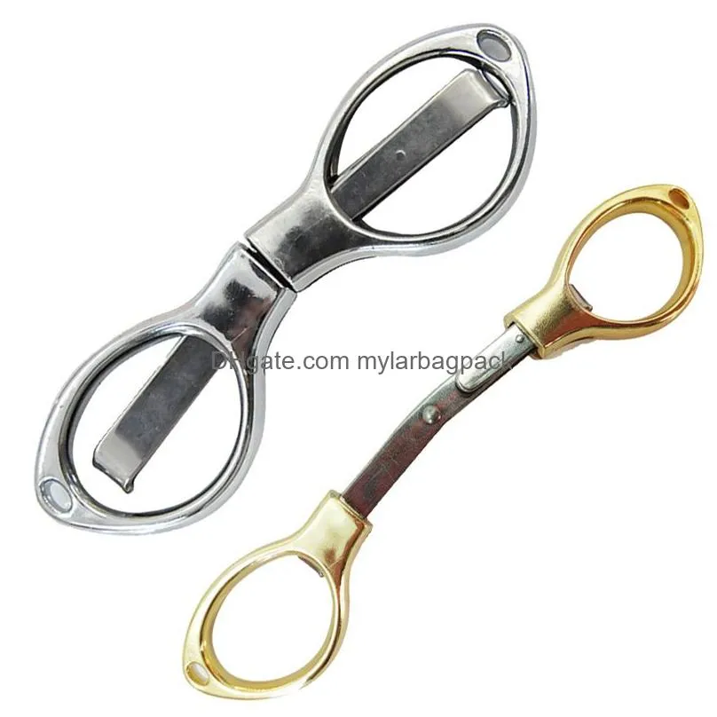 Scissors Glasses Shape Foldable Fishing Scissors Small Tools Outdoor Travel Collapsible Disguise Cigar Cutter Plastic Drop Delivery Ho Dhmyt