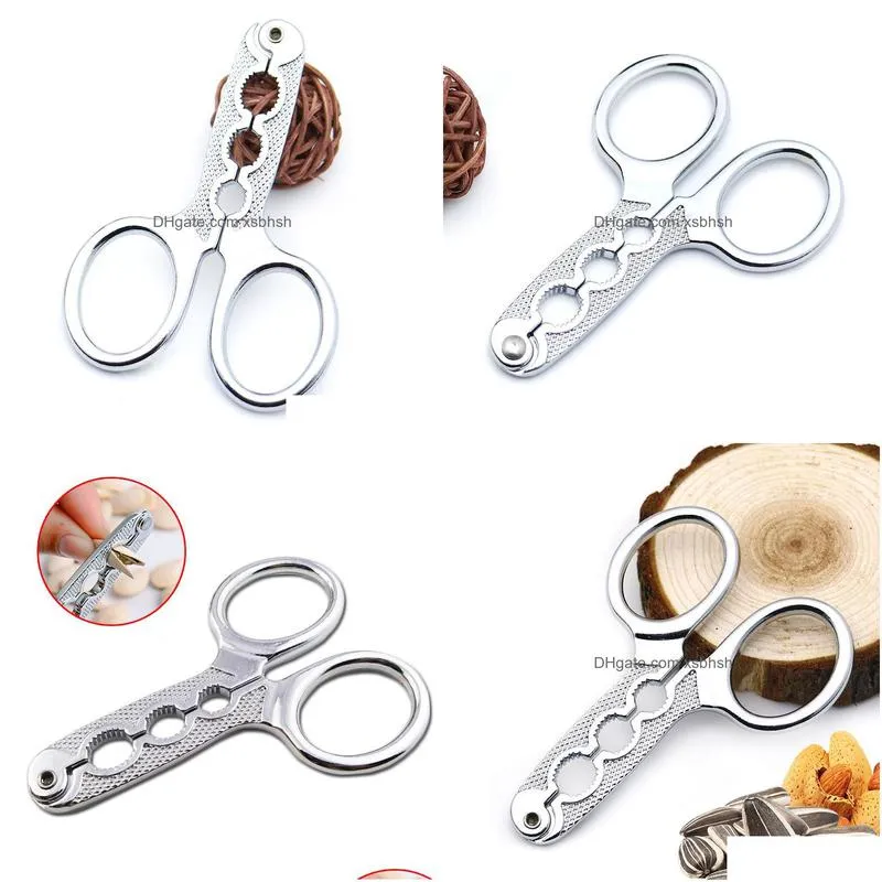 120pcs/lot alloy melon seed pliers sunflower seed nut pliers sheller scissor nutcracker nut opener home useful tool