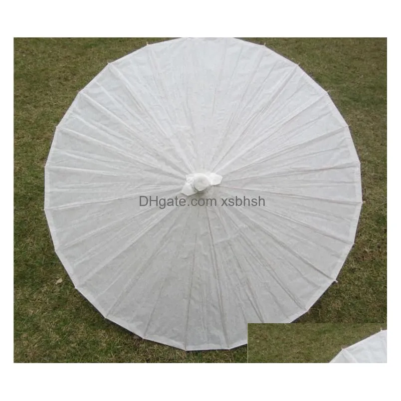 60pcs wedding decor accessories paper parasol sun umbrellas handmade 33/84cm diameter solid color paper umbrella chinese style