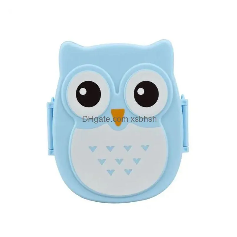 owl shaped lunch box with compartments lunch food container with lids portable bento box for kids school sn4531