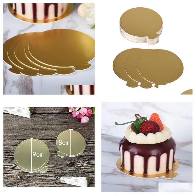 8cm round cake board mousse pad card dessert baking pastry display trayv for wedding birthday party decor cake tools sn4419