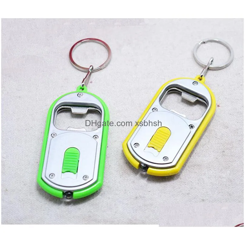 2000pcs led light can opener bottle opener key chain promotion gift customize logo