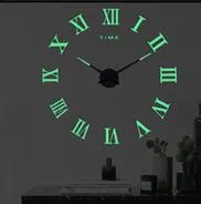 creative glow-in-the-dark diy wall clock 47 large size acrylic diy living room decoration wall sticker clock silent clock