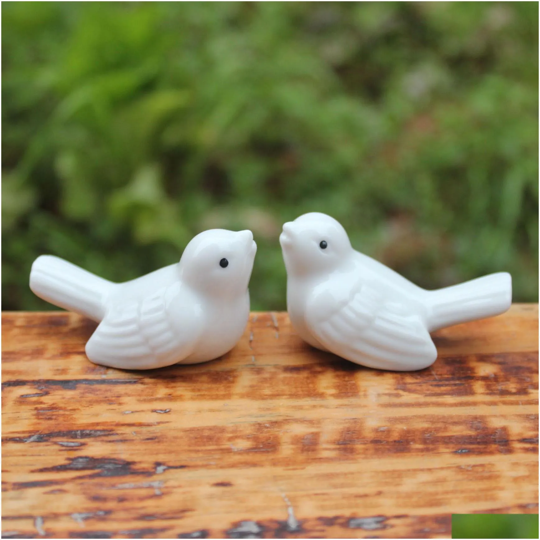 Chopsticks Ceramic Bird Chopsticks Stand Holder Porcelain Spoon Fork Knife Rest Rack Restaurant Table Desk Decor Hg5208 Drop Delivery Dhguz