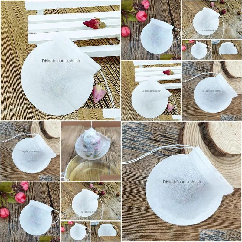 20000pcs creative round shape tea bags strainers disposable food grade filter paper bags coffee bags fill in 1-4g mini