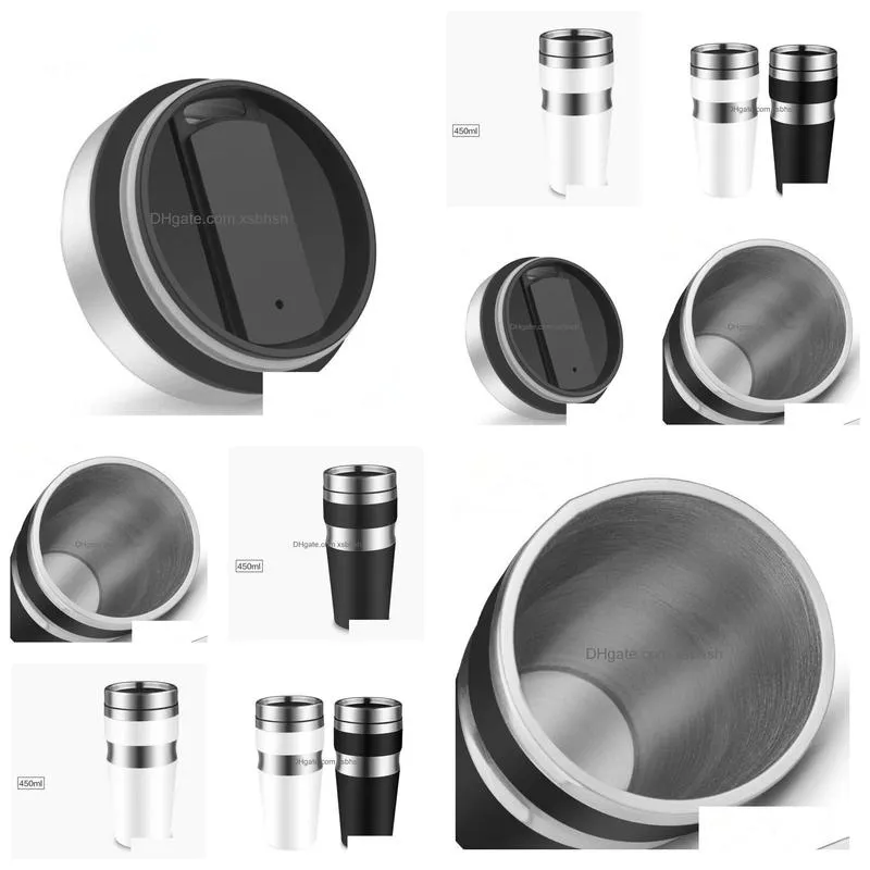 20pcs 500ml 15oz double wall stainless steel coffee cup mugs thermal bottle thermo cup fashion tumbler vacuum flask cups