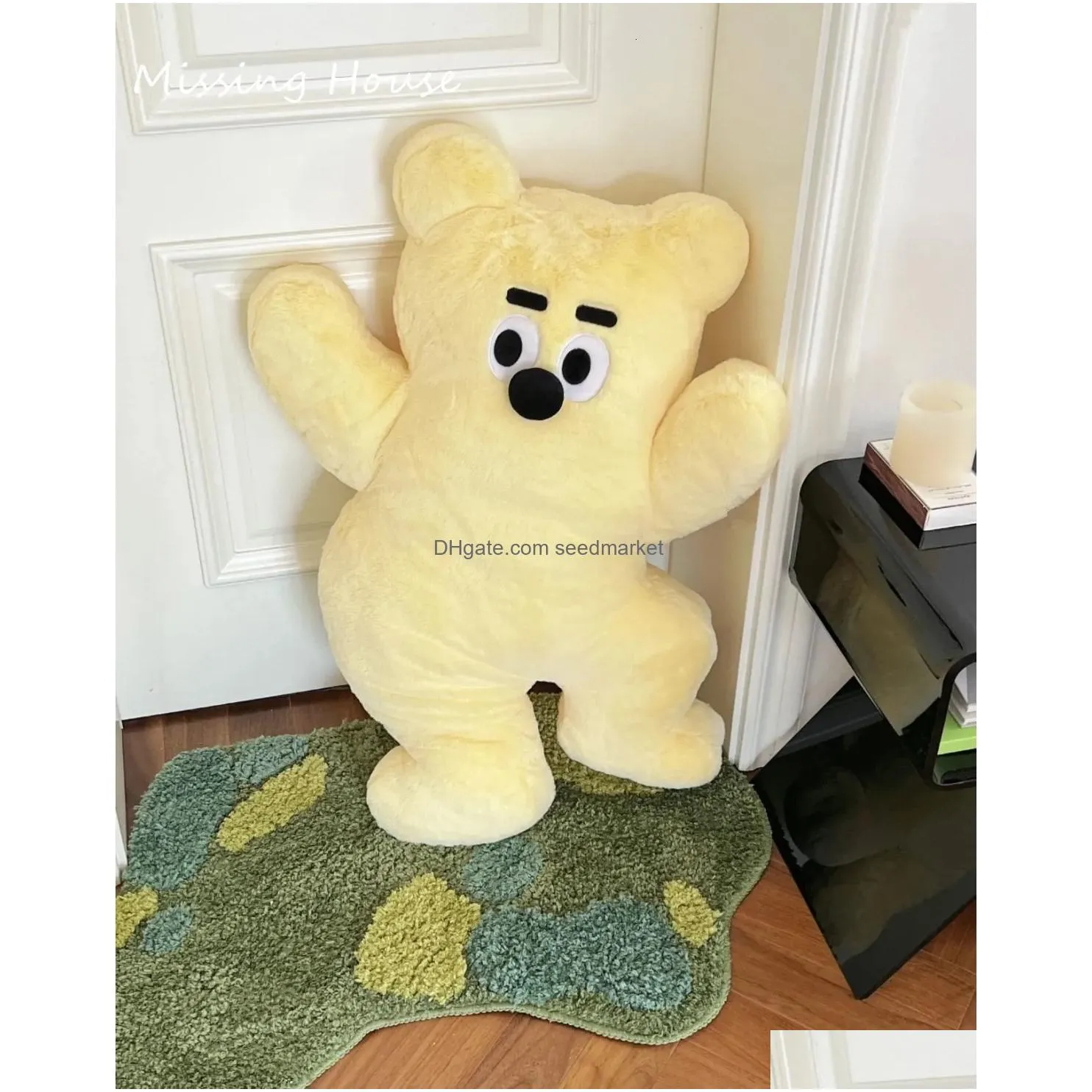 cushion/decorative pillow cartoon yellow bear pillow back cushion desk sofa home decor kids child birthday present gift 230818