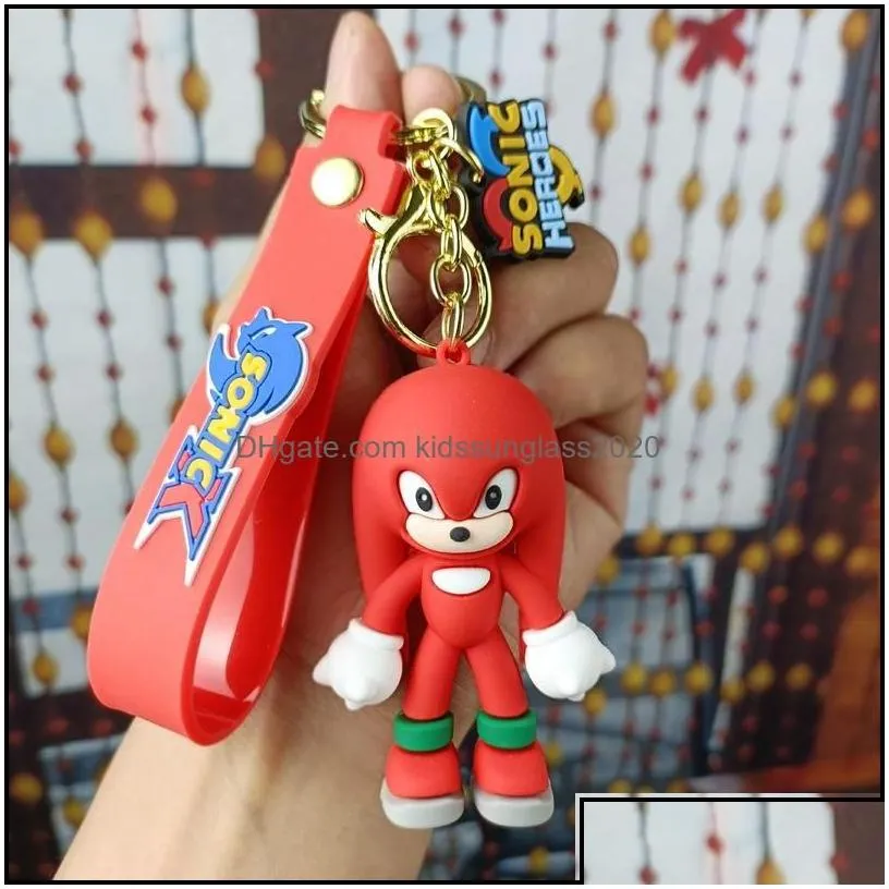 decompression toy cute cartoon toy sonic doll pendant keychain holder key chain car keyring mobile phone bag hanging jewelry accesso