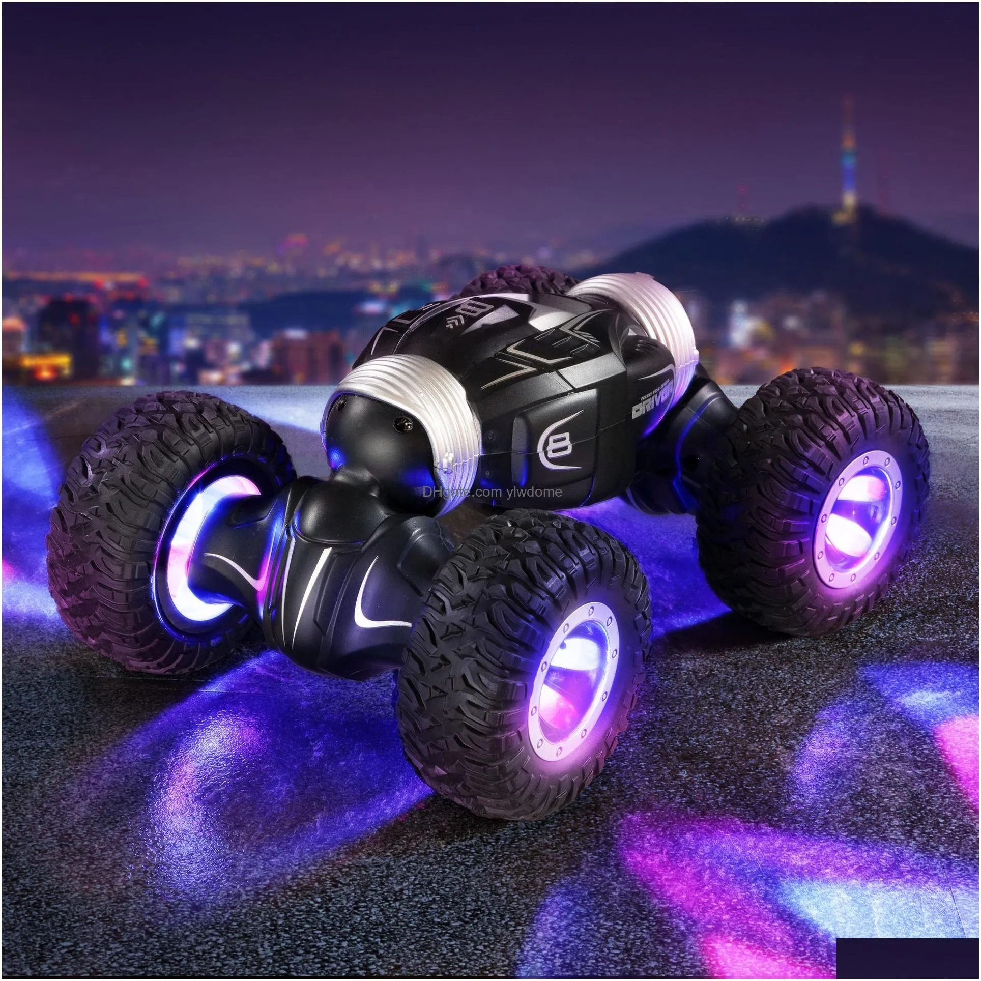 Electric/Rc Car Wholesale Jjrc Childrens Double-Sided Stunt Twist Car High Speed Climbing Off-Road Technology Boy Toy Deformation Remo Dhwkw