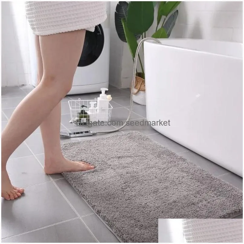 carpets super absorption bath mat non-slip bathroom carpet rugs soft floor mat for bedroom toilet rug doormat long bedside mat 5 sizes