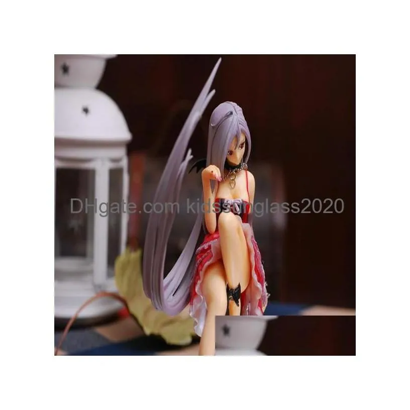 action toy figures japanese 15cm rosario and vampire moka akashiya awakened pvc figure model toys y girl collection doll q0722 dro