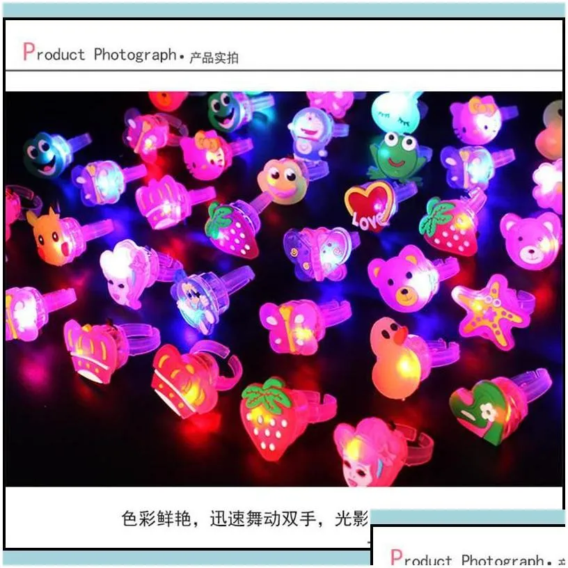 led rave toy led rave toy cartoon ring luminous shine in the dark light finger glowing adt birthday party boy kids toys for children