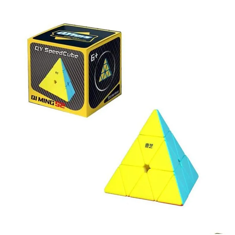 magic cubes magic cubes toys pyramid speed cube stickerless 3x3x3 triangle puzzle game drop delivery gifts puzzles dhyj1