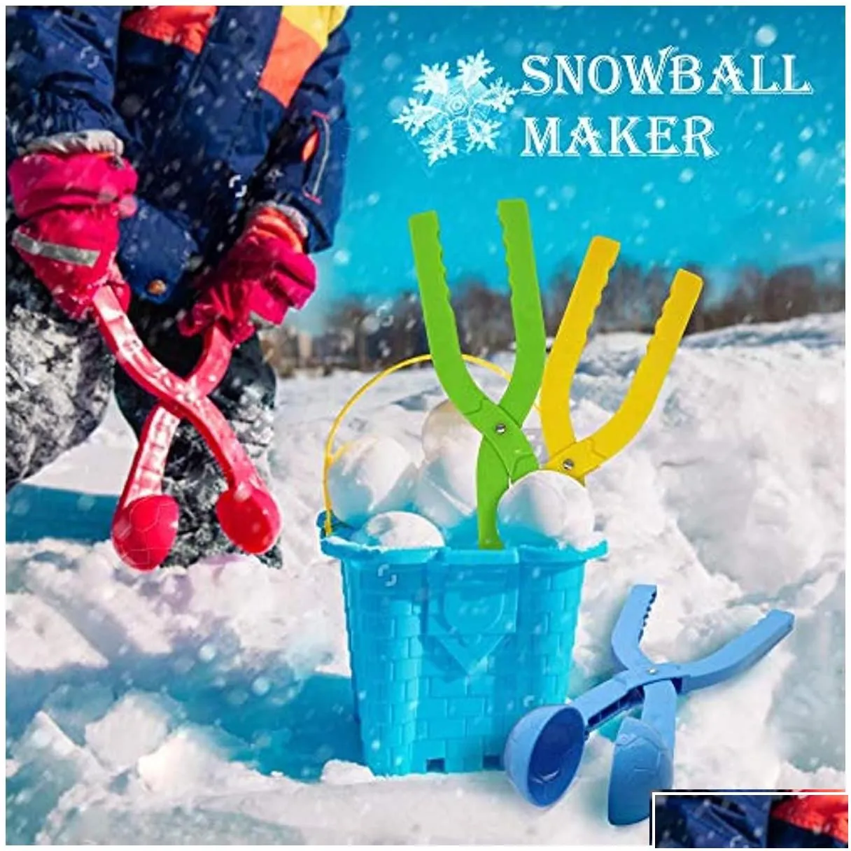 christmas toy supplies christmas snowball maker mod toys winter outdoor toy clip balls games sand snow ball mold fight snowman dro