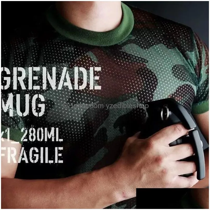 creative grenade coffee mugs practical water cup with lid funny gifts granada creativa taza de cafe t2005063967973