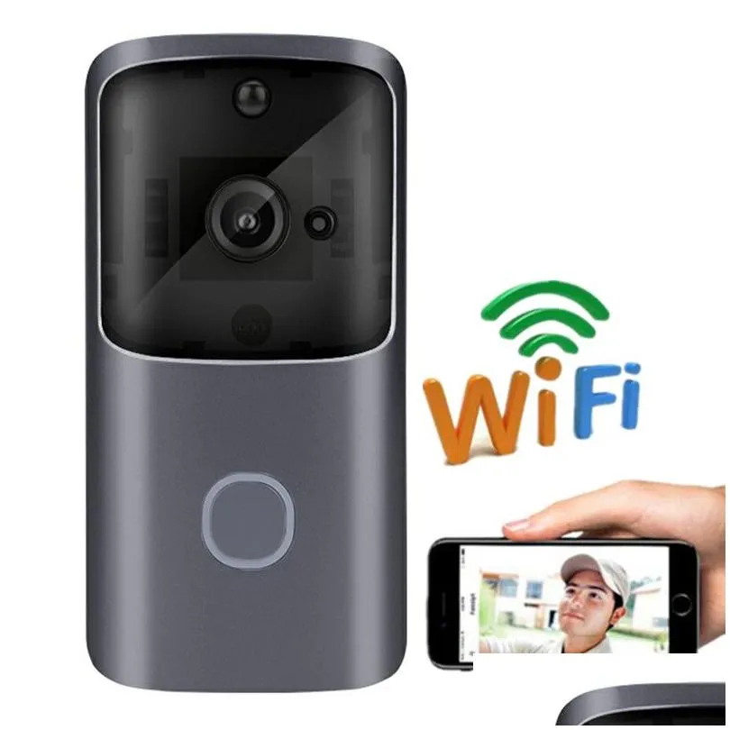 wireless video doorbell camera smart home 720p hd wifi phone door bell camera security visual intercom ir night vision monitor