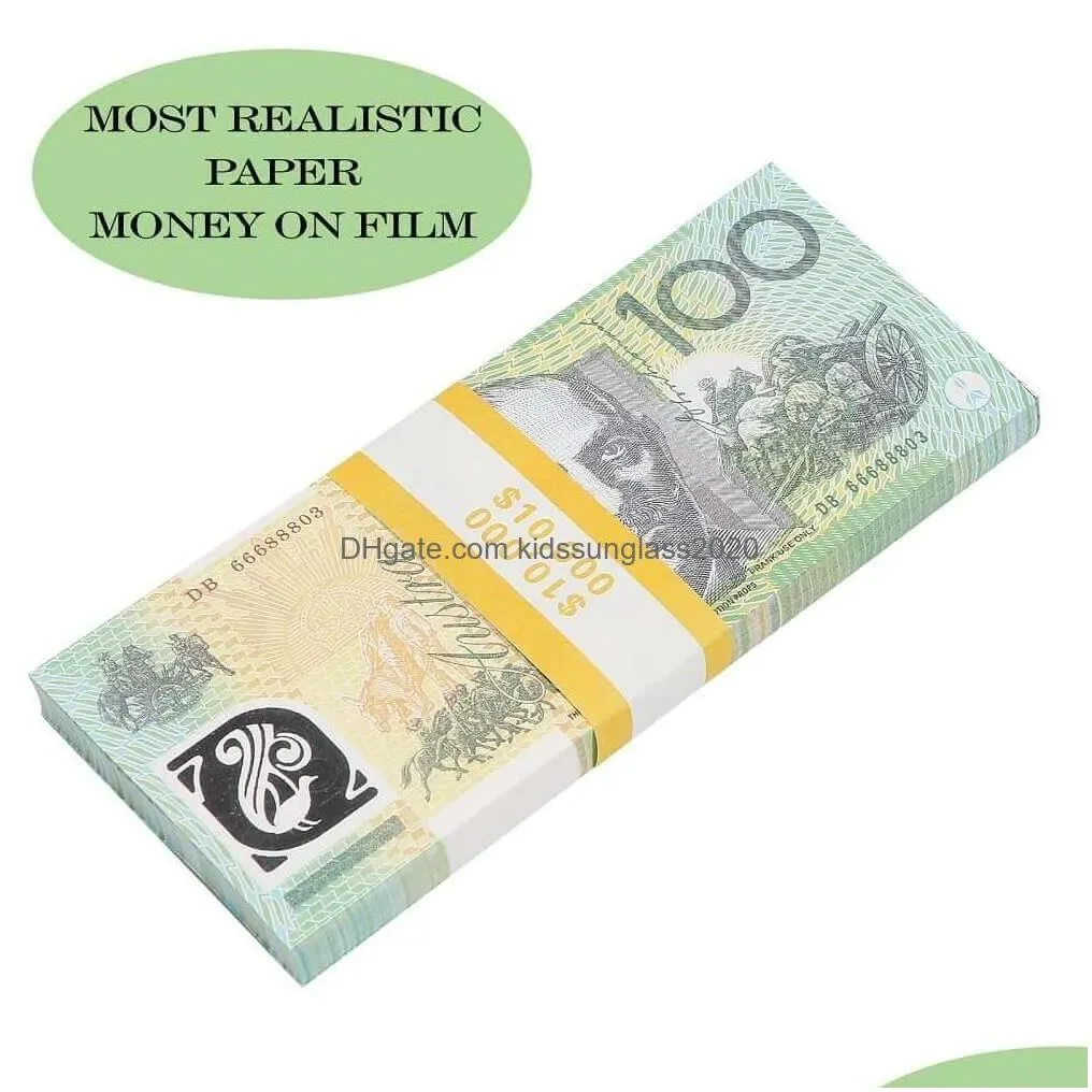 novelty games 50 size prop game australian dollar 5/10/20/50/100 aud banknotes paper copy fake money movie props drop delivery toys