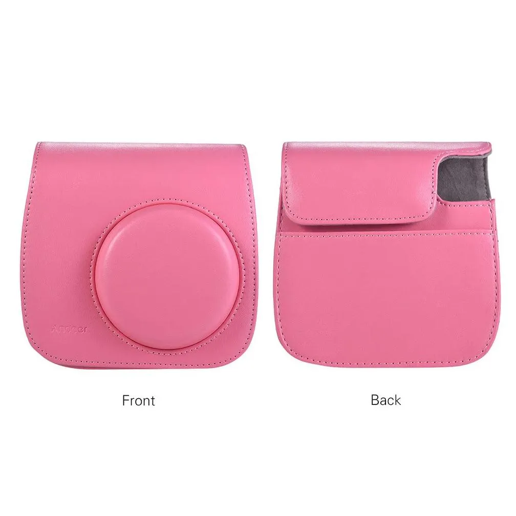 mini pu leather camera bag case for fujifilm instax 9/8/8add/8s instant cameras handbags shoulder pouch bag