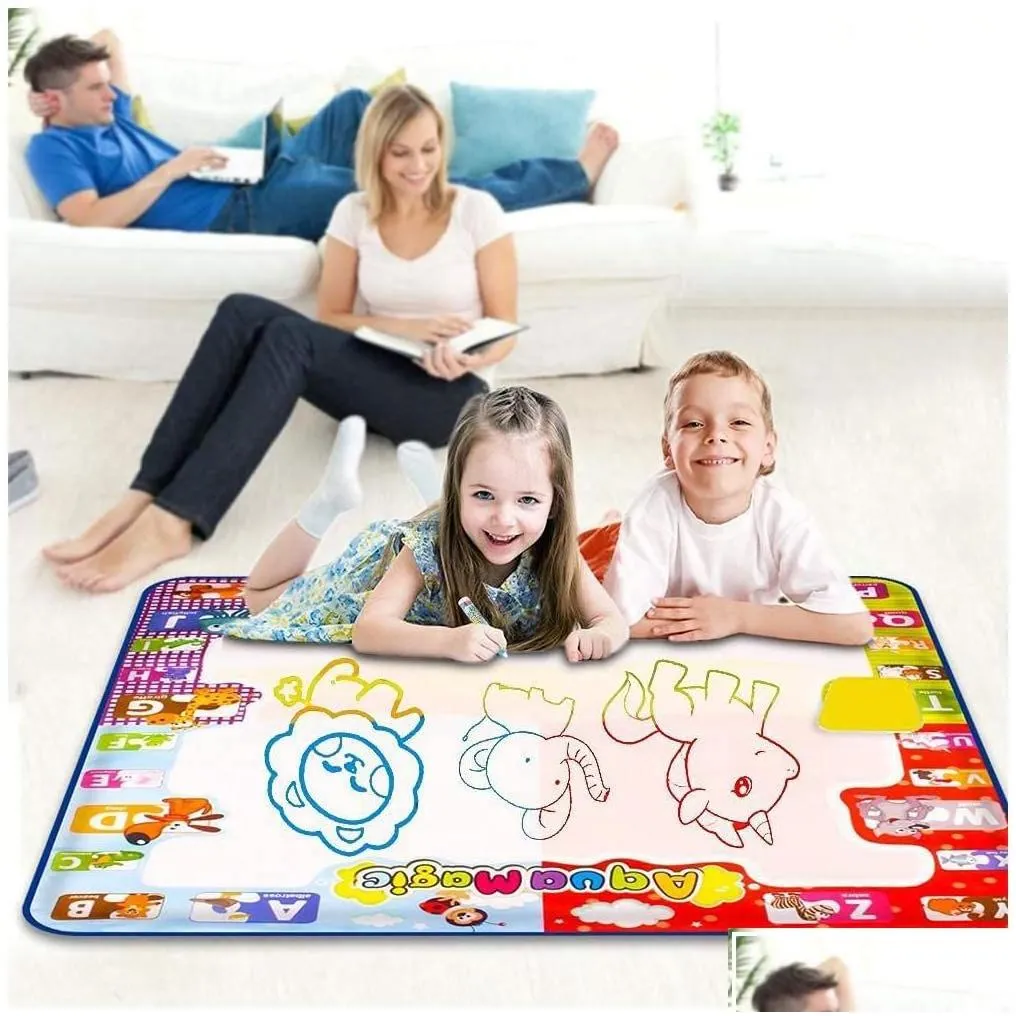 coloring books coloring books large aqua color mat water doodle kids mess ding with neon game drop delivery toys gifts learning educa