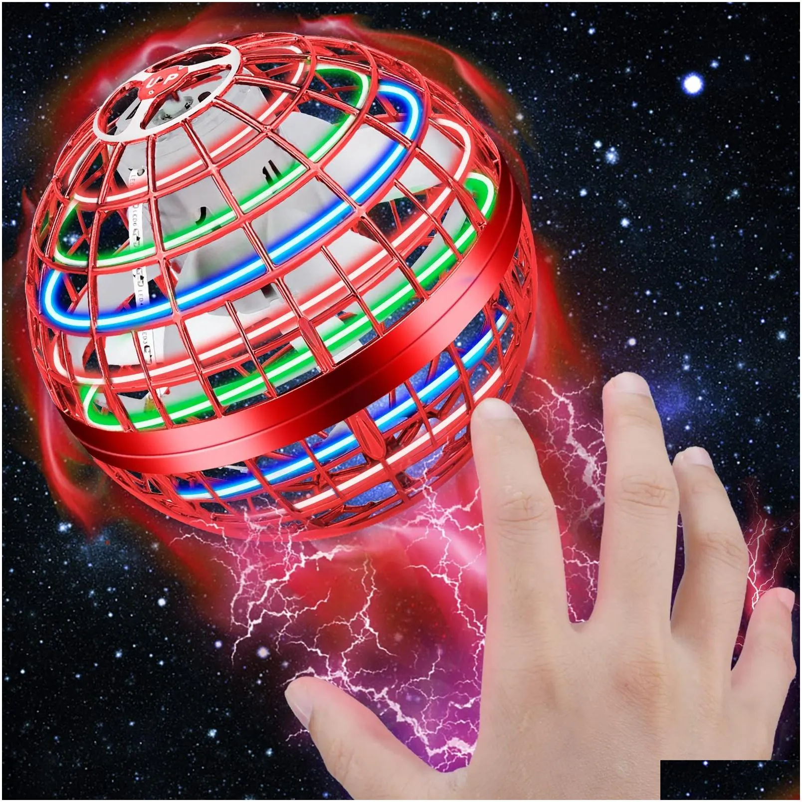 magic balls flying orb ball toy2022 upgraded space pro cool hover toy with rgb lights spinning 360ﾰ gifts for kids adts outdoor indo