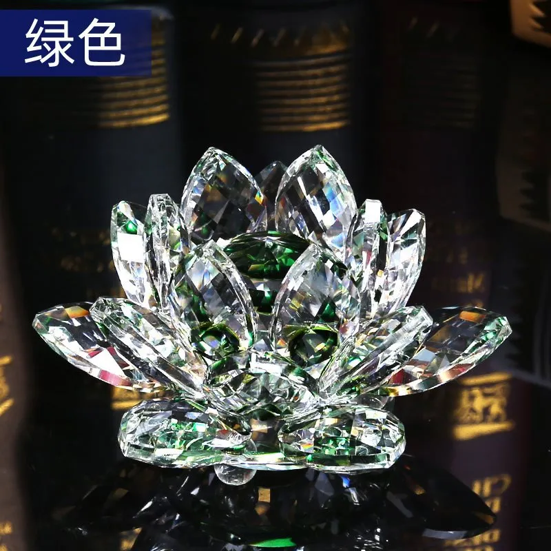 crystal glass lotus decoration mobile phone glasses jewelry counter decoration home chinese articles