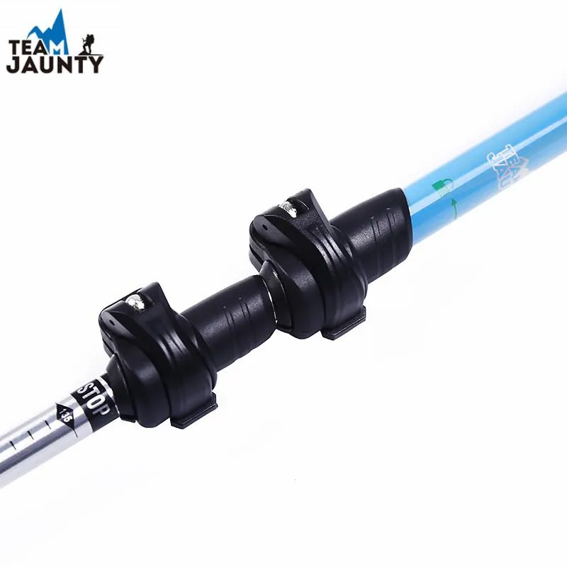 trekking pole 7075 aluminum alloy three-section retractable external lock outdoor hiking cross-country ultra-light high-stiffened shank cane