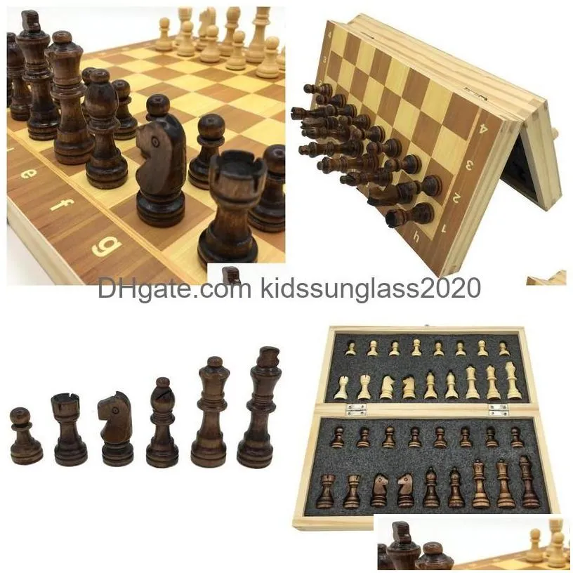 board games wooden chess set folding chessboard with magnetic size 29 cm x children gift tournament game drop delivery toys gifts puz