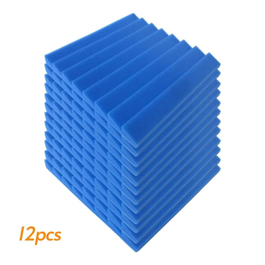 12pcs studio acoustic foam soundproofing acoustic panel sound proof insulation absorption treatment wall panels