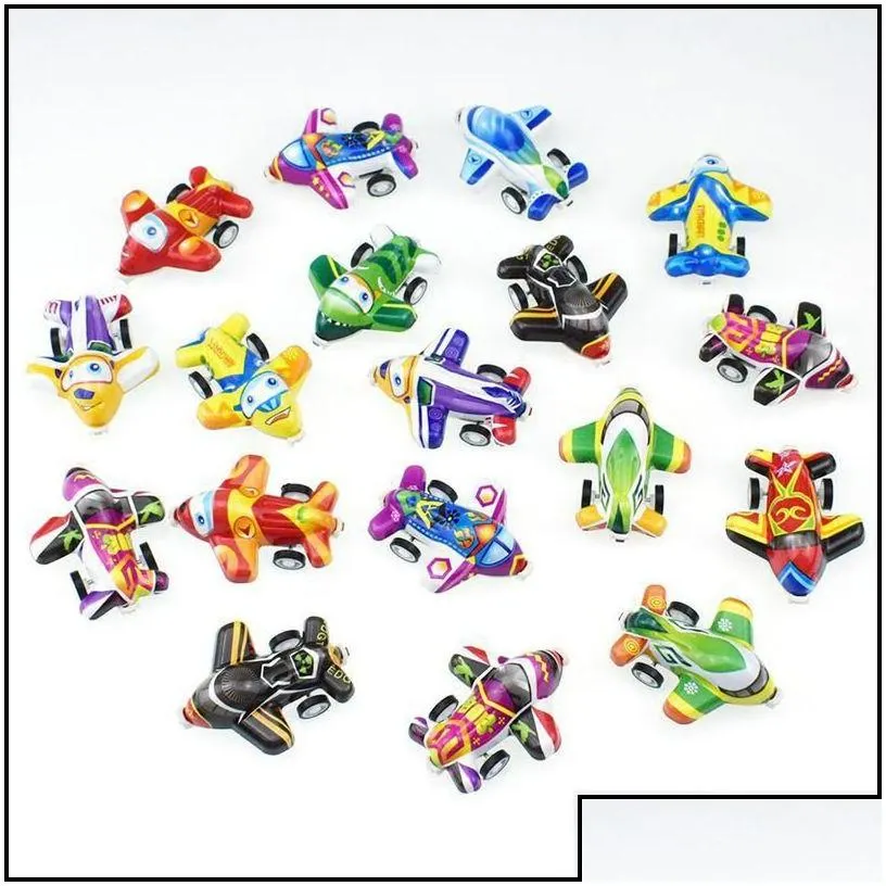 novelty games childrens toys novelty games cartoon pvc soft shell recoil car plane insect scooter model toy prizes gifts drop delive