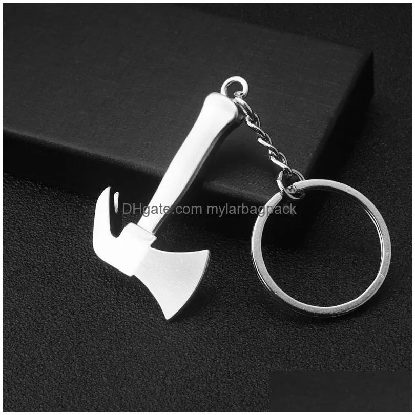 Other Hand Tools Keychains For Men Car Bag Keyring Tool Mini Utility Pocket Clasp Rer Hammer Wrench Pliers Shovel Axe Spanner Simation Dhfbw