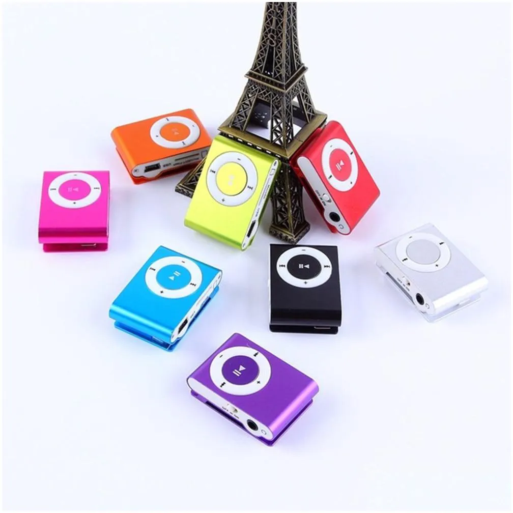 mini clip mp3 player portable usb waterproof sport compact metal mp3 music player with tf card slot