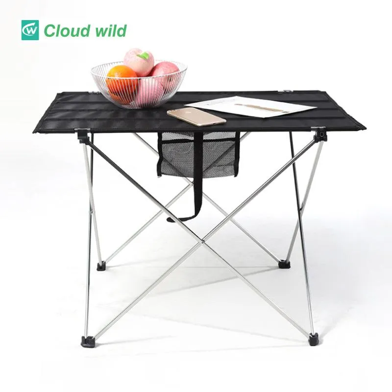 yunnanzhong aluminum folding table 6061 portable folding table gun color outdoor leisure folding table supply