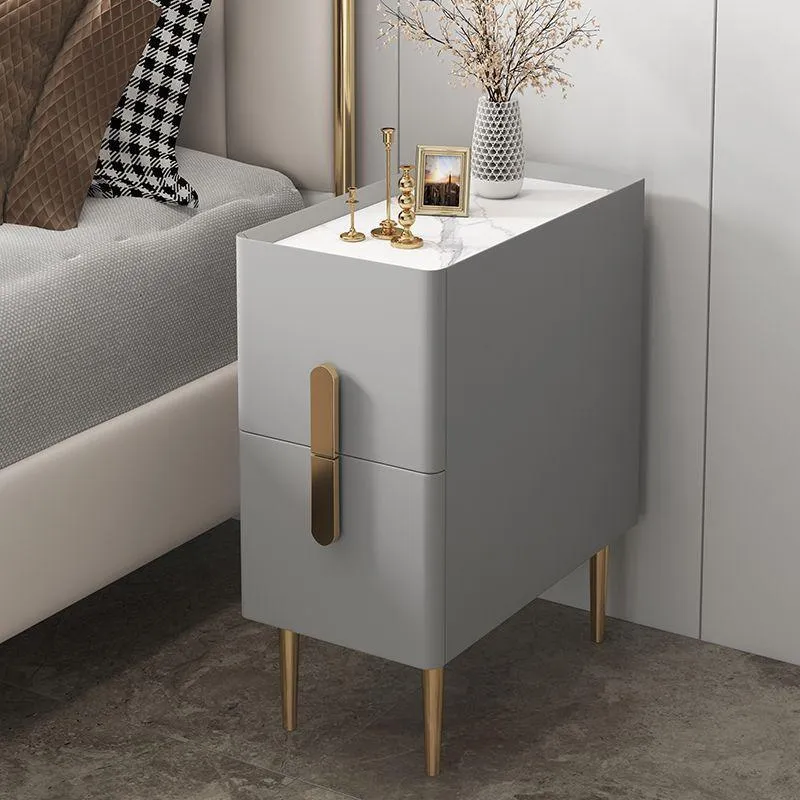 small bedroom nightstand mini solid wood ultra-narrow modern small size advanced bedside locker